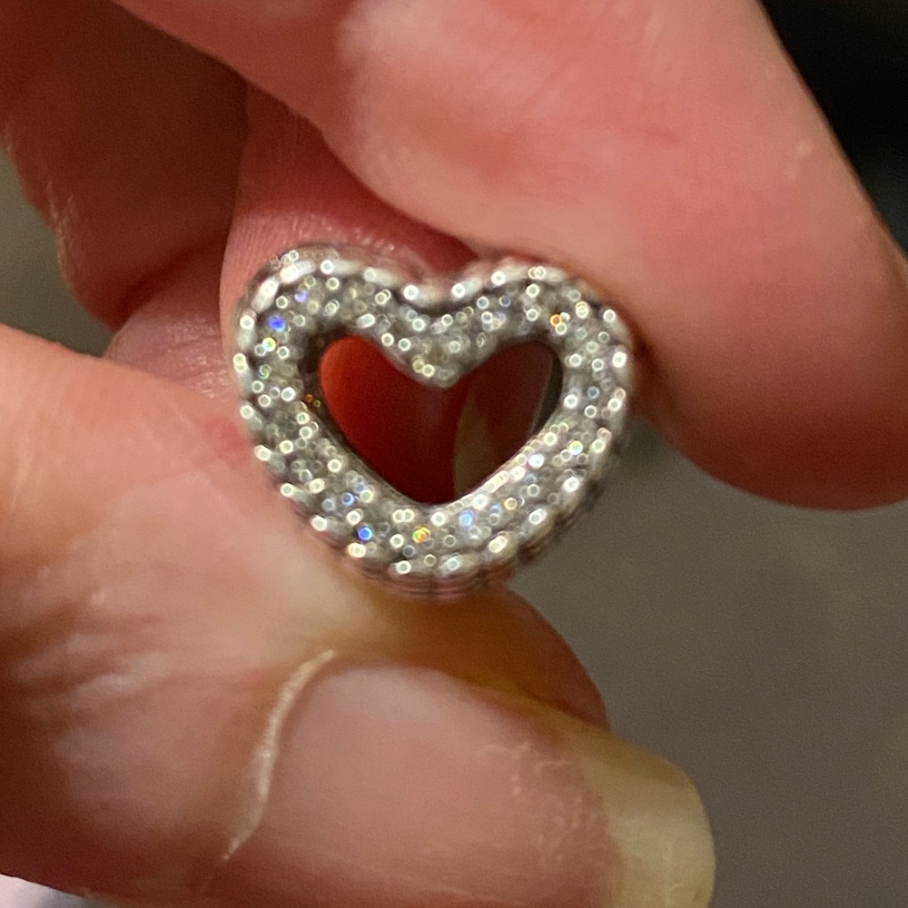 .925 Sterling Silver  Heart Charm